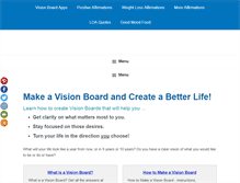 Tablet Screenshot of makeavisionboard.com